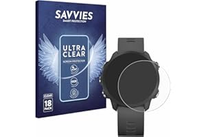 savvies Protection Ecran pour Garmin Forerunner 245 Music (18 Pièces) - Film Protection Ultra Clair