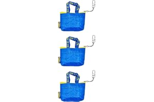 Ikea KNOLIG mini blå väska myntväska med nyckelring, 104.782.42, FRAKTA-stil, blixtlåsstängning, 9 x 7 x 3 cm – set med 3, BL
