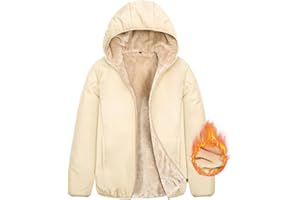 Yuson Girl Sudadera con Capucha para Mujer Invierno Chaqueta Cálido Abrigo con Forro Polar Cremallera Manga Larga Hoodie Sweatshirt Otoño Ropa Deporte Cárdigan con Bolsillo