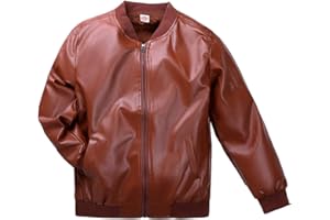 LAUSONS Blouson garcon simili cuir automne biker veste bombers en cuir pour enfant