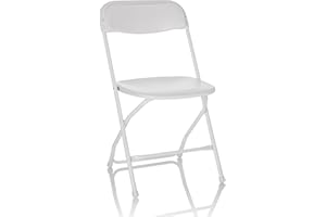 HJH Office Krzesło składane, maksymalne obciążenie 190 kg TUDELA XXL W składane krzesło kempingowe, krzesło składane do użytku wewnątrz i na zewnątrz, białe