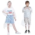 Vicloon Kids Rain Coat for Girls Boys, Kids Portable Raincoat Rain Poncho Kids Waterproof with Hoods and Sleeves Rain Resistant Poncho for Camping, Emergency Situations, Travel
