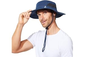G GIEPHT Wide Brim XL Extra Large Big Head Plus Size Oversized Sun Protection Bucket Hat Strap String Fishing Hiking Men and Women