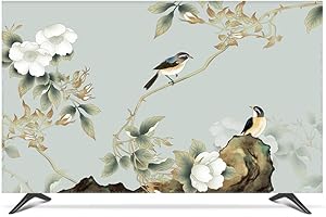 NANKAN 22-80 Pouces Housse de Télévision Polyester Antipoussière aux Couleurs Vives Housse de Protection Couverture TV pour LCD LED, avec Couverture de la Télécommande de la Télévision