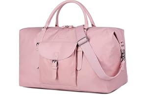 BAOSHA Grand Sac de Voyage pour Femme Sac Weekend Sac de Sport Weekender Duffle pour Sports pour Dames HB-15 (Rose)