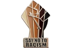 LEVVIYE Say No to Racism Black Lives Matter Enamel Pin Badge Brooch Memorabilia