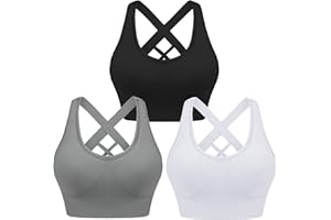 Leversic Brassiere Sport Femme Soutien Gorge Sport Femme Soutien Gorge sans Armature BrassièRe Sport Femme Maintien Fort S-XL