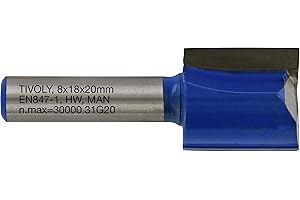 Tivoly XT60642067841 - Fresas de corte recto (2 filos rectificados con diamante, diámetro de 18 mm