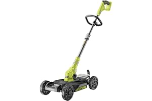 RYOBI Kosiarka 3 w 1 18V - Kosiarka/podkaszarka/podkaszarka - Ø cięcia 30 cm - mulczowanie - Ø drutu 1 x 1,6 mm - rura teleskopowa - sprzedawana bez baterii i ładowarki, zielona