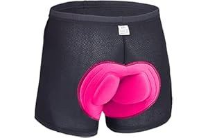 HIDARLING Women's Cycling Shorts 3D Padded Anti-Slip, Breathable, Pink S-XL