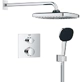 GROHE Precision 250 34882000 Angled Shower System with 2 Jet Types Universal Installation Box 1500 mm Shower Hose