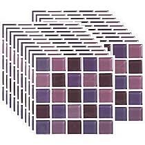 Adesivi Mosaico Per Piastrelle Cucina E Bagno - 20 Pezzi 10x10 Cm, PVC Impermeabile Autoadesivo