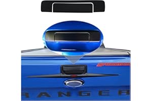 ‎JHCHAN JHCHAN Tailgate Cover Rear Door Handle Trim for Ford Ranger Wildtrak Raptor T6 T7 T8 2012-2022 XL XLT Tremor Limited Platinum MK1 MK2 MK3 ABS Matte Black (Handle Trim)