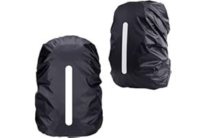 KATOOM 2pcs Housses de Sac à Dos Imperméable Protection Étanche de Sac pour Randonnée Camping Cyclisme Couverture Réfléchissante de Cartable