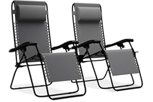 LifeGoods Liegestuhl Klappbar - Sonnenliege - Gartenliege Wetterfest - Liegen - Liegestuhl Garten - Liege - Relaxsessel - Relaxliege - Für Draußen - Gartenliegen - Sonnenstuhl - Grau - 2-Pack