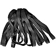 Rubber Bands, 35 Pcs Large Thick Elastic Rubber Bands Set 200mm*10mm Heavy Duty Trash Can Bands for Office Home School Bank Bank, Strong Durable Wide for Industrial, Cat Litter Box,File Folders Black