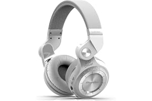 Bluedio Casque Bluetooth sans fil pliable avec fente pour carte Micro SD/radio FM/prise en charge Amazon Web Services/micro/filaire pour téléphones portables/TV/PC (blanc)