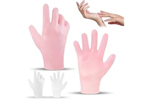 CGBOOM Hydratant les mains en silicone (2 paires rose et blanc)