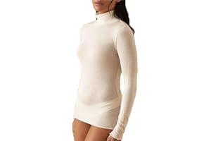 JADEA Maglia Donna 4066 Dolcevita Manica Lunga in Modal e Cashmere