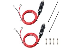 Carviya Cavo adattatore per accendisigari da 12 V 24 V, resistente, 0,5 m, 15 A, 20 A, spina maschio per accendisigari, per inverter auto, pompa ad aria, tazza elettrica