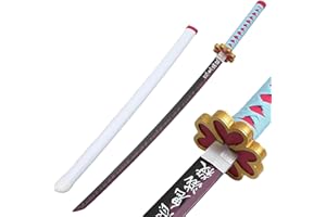 ZNLVZSH Demon Klinge Holz Samurai Schwert, Anime Cosplay Ninja Sword Requisiten, für Slayer Fans Weihnachten oder Geburtstag Anime Liebhaber Dekorative Spielzeug, 41 Zoll, Kanroji Mitsuri