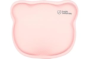 ‎KOALA BABYCARE KOALA BABYCARE Babykissen Plagiozephalie, abnehmbar (mit Zwei Kissenbezügen), hilft EIN Plattkopfsyndrom vorzubeugen und zu behandeln. Aus Memory Foam - Rosa - Registriertes Design KBC®