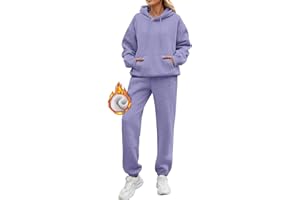 LAQUIEIO 2025 Chandal Mujer Invierno Polar Oversized Chándal Completo 2 Piezas Manga Larga Sudadera con Capucha y Pantalón Conjunto Dos Piezas Conjuntos Deportivos Fitness Jogging Ropa Deportiva Sweatshirt