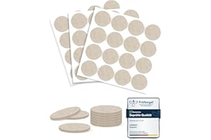 VABNEER 48 Pattini in feltro, 40 mm Beiges autoadesivi, protezione per pavimento, tampone in feltro, 5 mm di spessore, pattini per mobili per piedi mobili (rotondo, 40 mm)