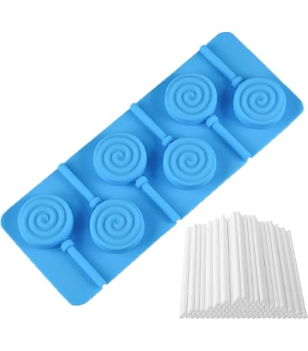 Stampo Silicone Per Lecca-Lecca - 3 Pezzi Con Bastoncini Per Cioccolato E Caramelle - Foto 12