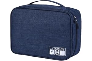 FAVORTALK Cable Travel Organiser Gadget Storage Bag Universal Electronic Bags for Power Bank Charger Hard Disk Headphone Mouse Adapters etc, Shangqing B21613