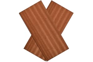 Kontrasti Placage d'acajou x 8 feuilles - Dimensions 30 cm x 12 cm x 0,6 mm env. - Placage pour : modélisme, meubles, travaux de réparation, restauration, bricolage (30 cm x 12 cm ca)