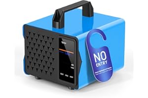 ALMAXI Générateur d'Ozone Automatique 80000 mg/h, Ozonateur Couvre 400 m², Minuterie 120 min avec 5 Programmes, Generateur Ozone Contre Odeurs pour Voiture, Animaux, Cuisine, Appartement