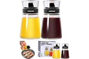 HJYDGJ Lot de 2 distributeurs d'huile rechargeables de 160 ml - Bouteille d'huile en verre - Pour vinaigre et huile - Réservoir d'huile en verre - Anti-fuite - Pour le camping en plein air