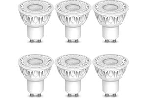 Yuusei GU10 LED Bulbs Warm White 2700K 5W (50W Halogen LED Light Bulb Equivalent), No Flickering, Energy Saving Spotlight Bulbs for Ceiling Home Lighting, 6 Pack
