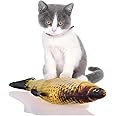 Sunkizzrs® Catnip Mint Simulation Fish Toy for Cat - Catnip Toys for Cats - Interactive Kitten Chewing Scratching Play Fun Pet Toys (20cm / 7.88inch) (Carp)