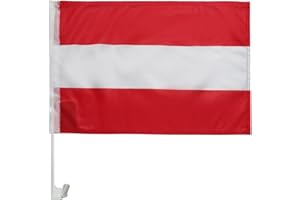 AZ FLAG - Autofahne Österreich - 45x30 cm - Österreichische Autoflagge 30 x 45 Cm - Auto Flaggen
