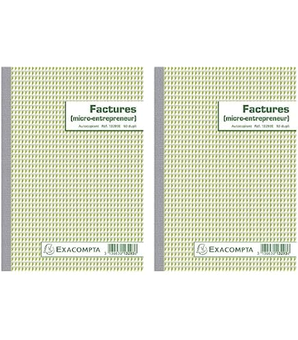 Exacompta - Réf. 3278AE - 1 Manifold FACTURES - avec mention TVA - 50