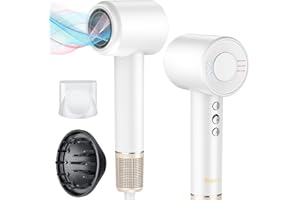 Bopcal Secador Pelo Ionico con Difusor, Secado Rápido 120000 RPM Secador de Alta Velocidad para Secador de Pelo Profesional con 500 Millones de Iones, para Viaje y Casa, Regalo,12 Modi