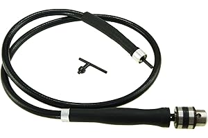 KATSU TOOLS KATSU Flexible Drill Extension Shaft with 10mm Key Chuck 55 Inch, Multi-Purpose Mini Die Grinder Rotary Tool Accessory Adapter Attachment 105045