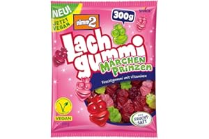 ‎NIMM2 nimm2 Lachgummi Märchenprinzen – 1 x 300g – Vegetarisches Fruchtgummi mit Fruchtsaft und Vitaminen