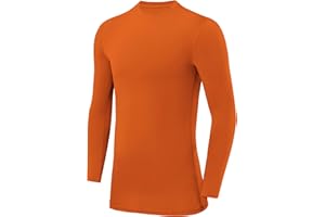 PowerLayer Kids Base Layer Long Sleeve Compression Shirt. Lightweight and Moisture Wicking Thermal Top for Football, Rugby, Soccer and Gym for Boys