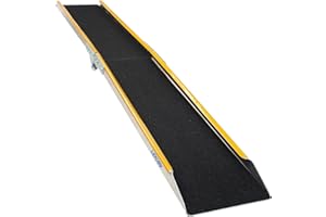 LIEKUMM Rampa de Carga Plegable, 180cm Rampa de Acceso, Capacidad 200 kg Rampa para Moto, ATV UTV, Rampa de camión con Superficie Antideslizante, 1 Paquete