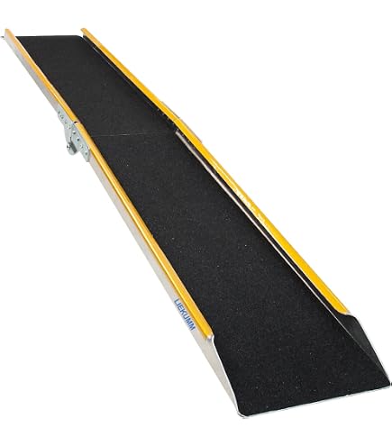 Rampa Da Carico Pieghevole Berger & Schröter In Alluminio - Portata 200 Kg, Aperta 180x30 Cm, Chiusa 90x30 Cm, Peso 6,7 Kg