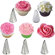 5-teiliges Blatt-Spritztüllen Set Aus Edelstahl Mit 10 Spritzbeuteln – Perfekt Für Natürliche Kuchen-Dekoration