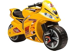 Moto Porteur Enfant 4 5 6 et 7 Ans sans Pédales - Winner XL Stable + Ergonomique - Moto Draisiènne 4 Ans Roues Larges + Transport Facile + Style Course | INJUSA