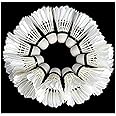 12Pcs Training White Teal Feather Badminton Shuttlecocks Fiber badminton