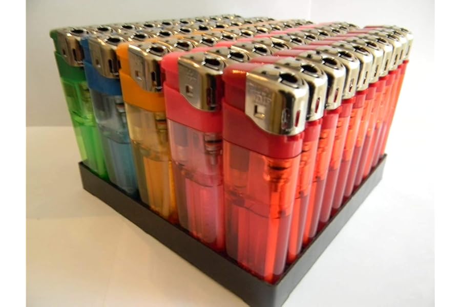 Raxter 50 ELECTRONIC REFILLABLE LIGHTERS WITH ADJUSTABLE FLAME