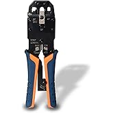 AISENS A142-0311 &ndash; Metal Crimping Pliers RJ10/RJ11/RJ12/RJ45 Ratchet Black