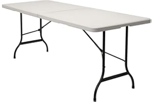 ‎ZELSIUS Zelsius Kunststoff Falttisch | Weiß, 180 x 75 cm | Faltbarer Campingtisch, Klapptisch, Gartentisch Klappbar, Serviertisch | Gartenklapptisch, Multifunktionstisch | Tisch für Garten und Camping