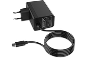 Chargeur pour NS Switch/Switch Lite/Switch OLED, Adaptateur secteur innoAura Type-C à charge rapide avec alimentation par câble 6 pieds 15V 2.6A Mode de support TV et contrôleur Dock&Pro (Noir)